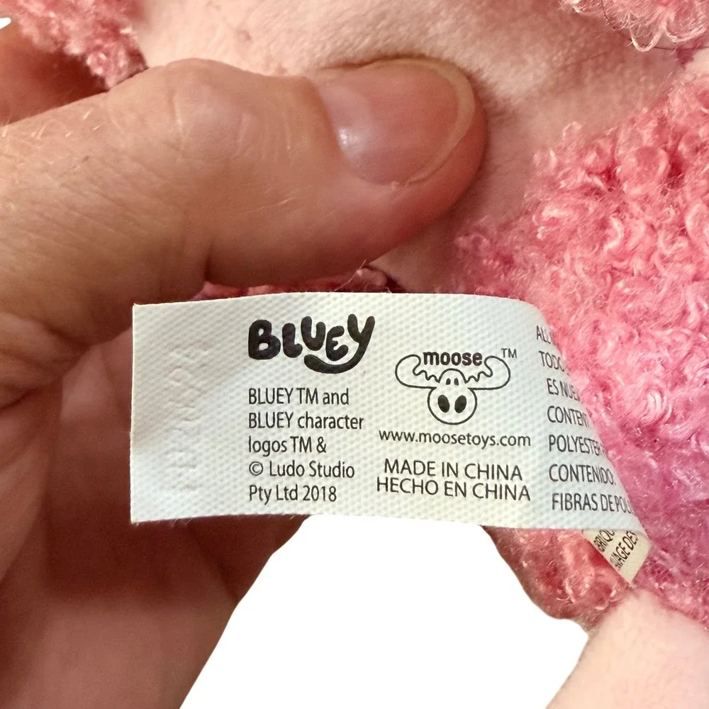 Bluey Coco the Poodle Plush Pink Stuffed Animal Moose Toys Ludo Studio 6 Inch